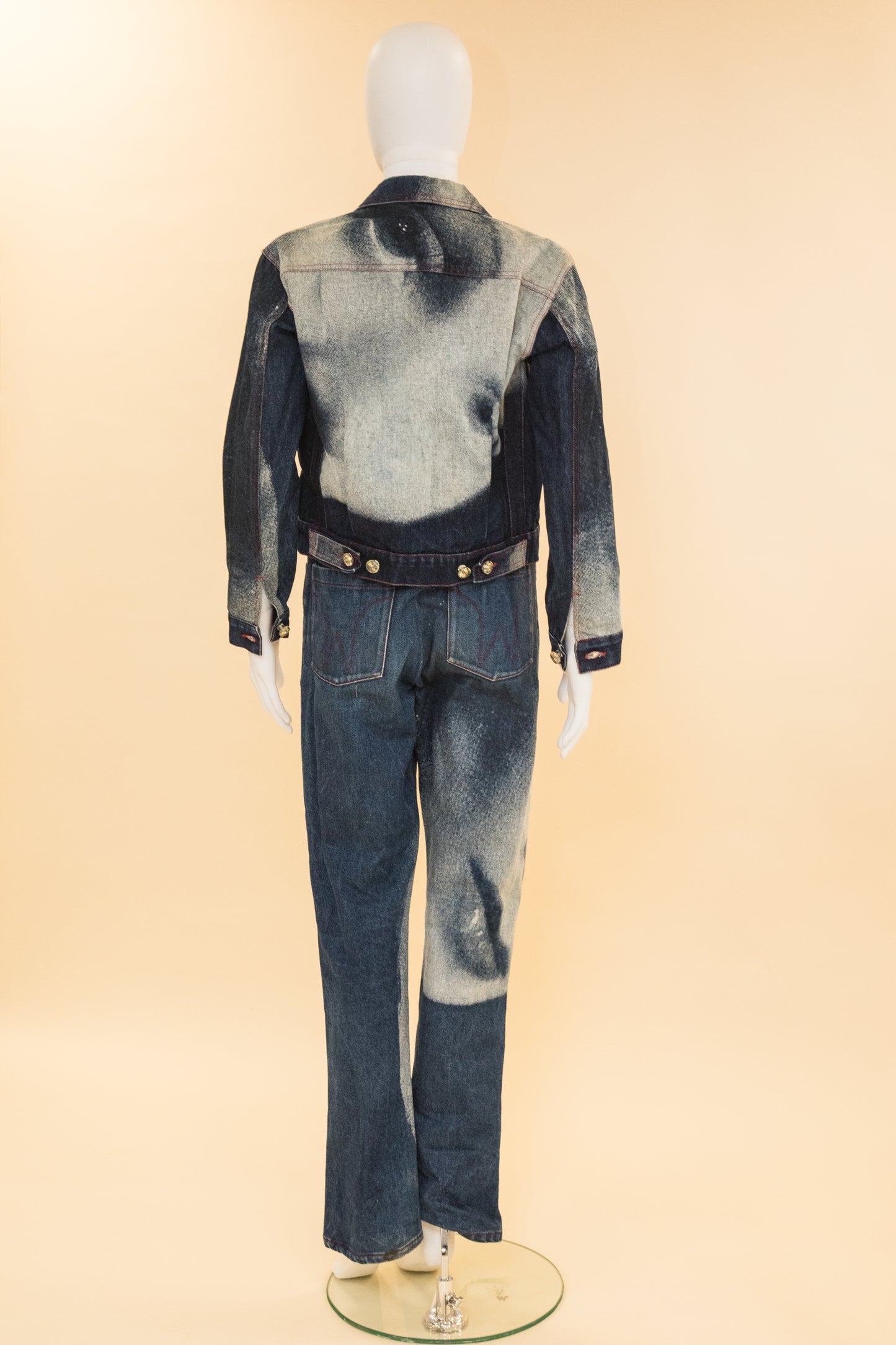 Vivienne Westwood 1992 'Always on Camera' Merlene Denim Jacket, Corset, Jeans set