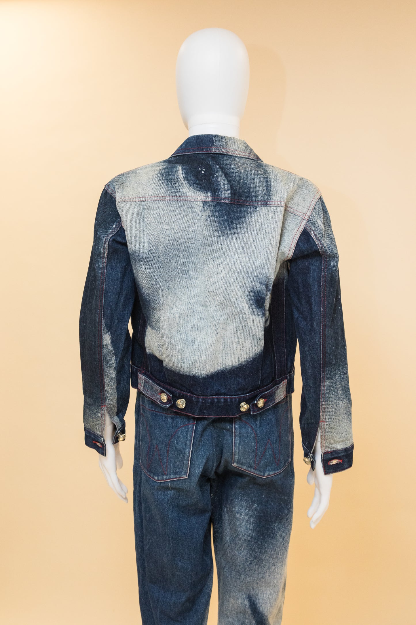 Vivienne Westwood 1992 'Always on Camera' Merlene Denim Jacket, Corset, Jeans set