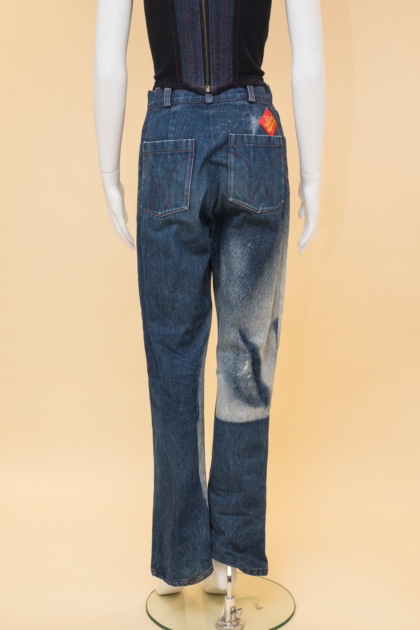 Vivienne Westwood 1992 'Always on Camera' Merlene Denim Jacket, Corset, Jeans set