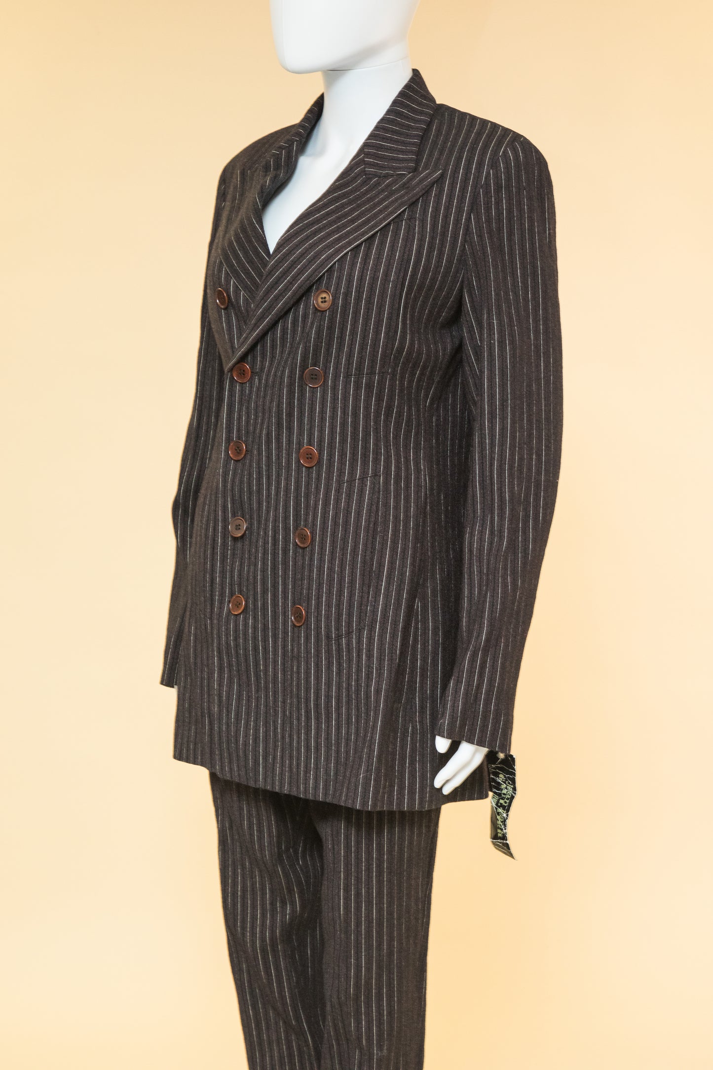 Jean Paul Gaultier Femme Wool Pinstripe Suit