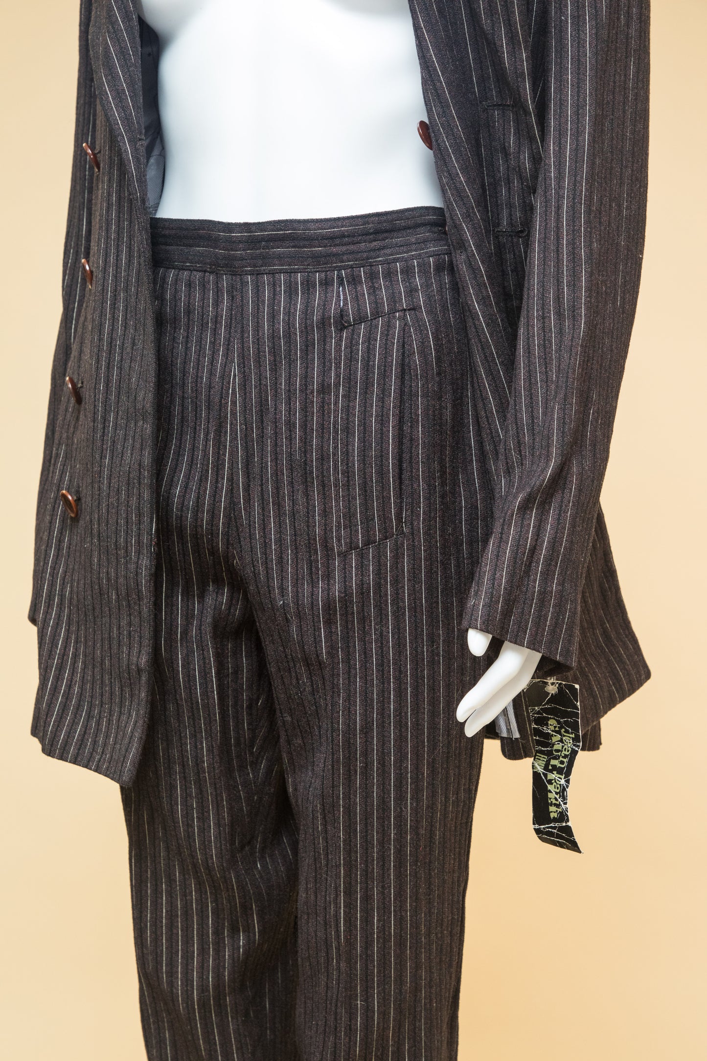 Jean Paul Gaultier Femme Wool Pinstripe Suit