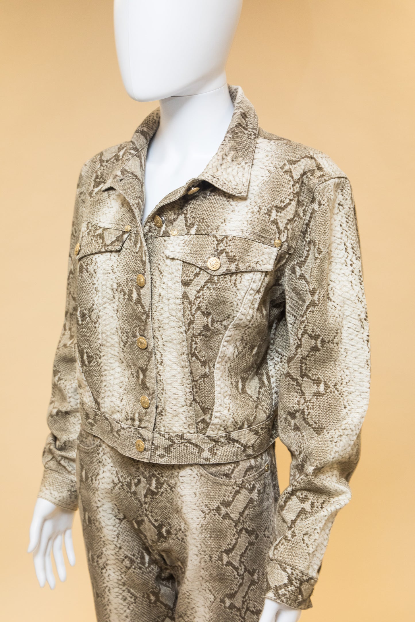 Versace Jeans Signature Python Print Jacket and Jeans Set