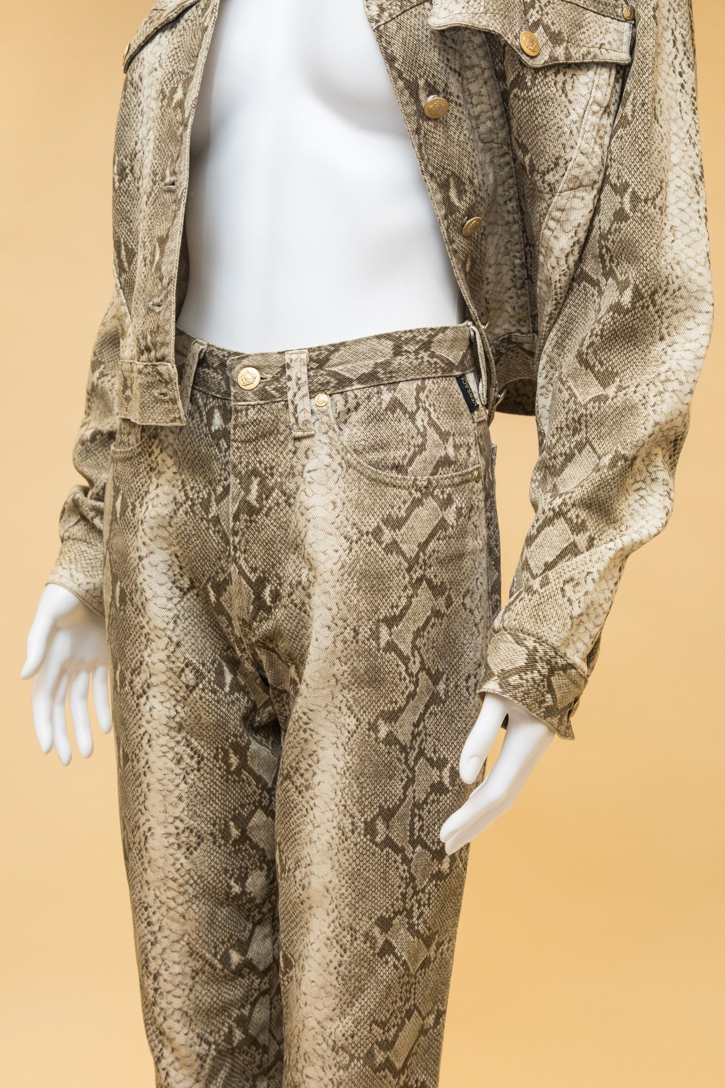 Versace Jeans Signature Python Print Jacket and Jeans Set