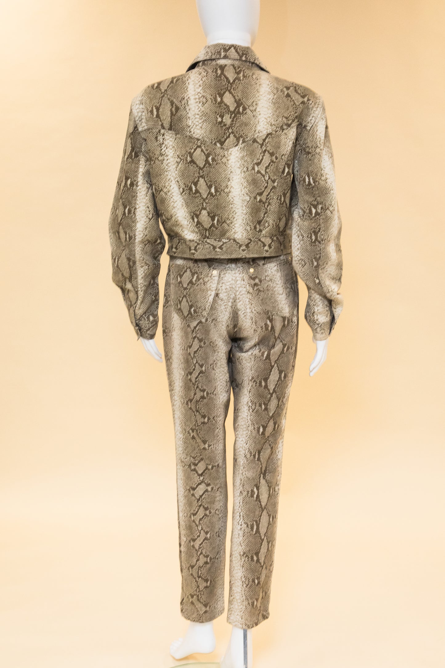 Versace Jeans Signature Python Print Jacket and Jeans Set