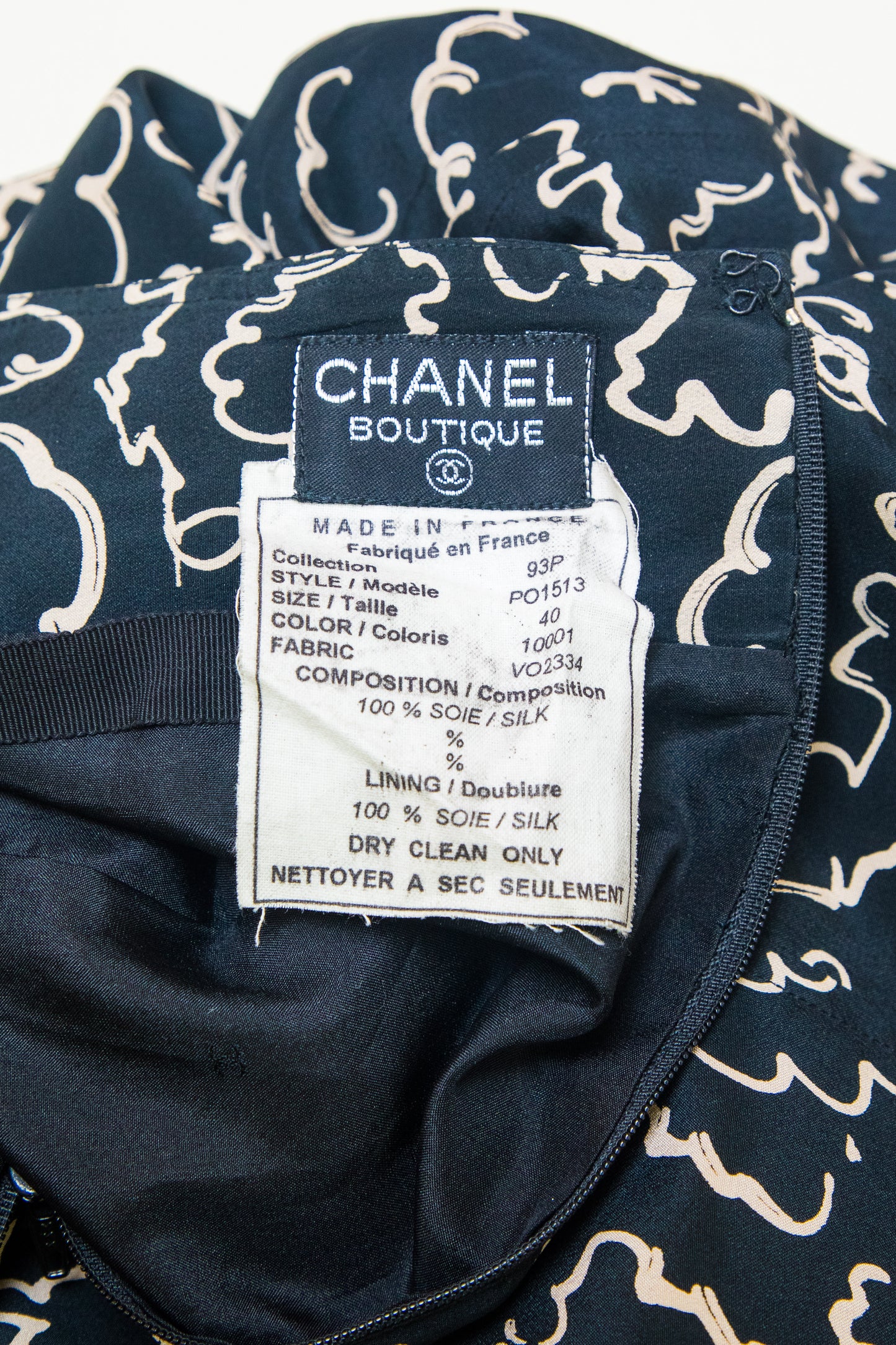 Chanel 1993 Printed Cloud Maxi Skirt